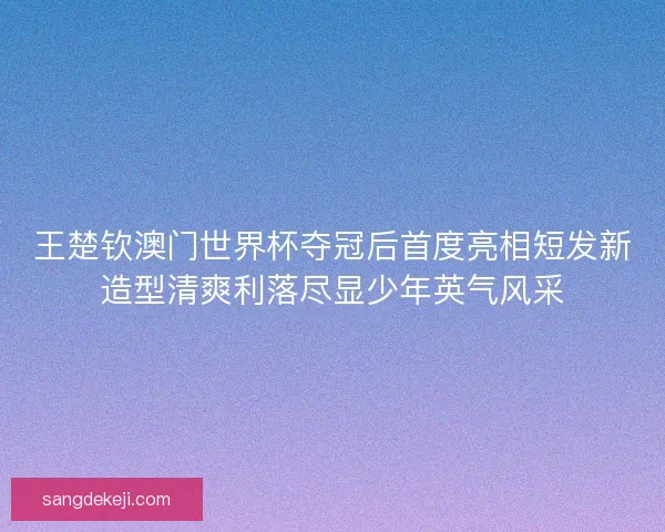 王楚钦澳门世界杯夺冠后首度亮相短发新造型清爽利落尽显少年英气风采